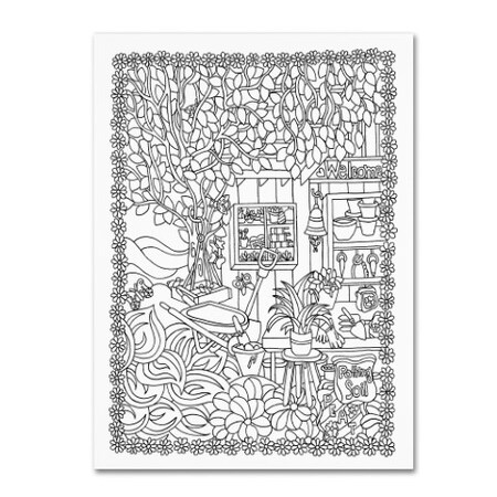 Trademark Fine Art Kathy G. Ahrens 'Garden Shed' Canvas Art, 24x32 ALI3504-C2432GG